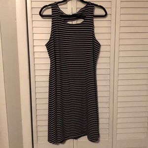 Maurices XL navy and white striped tank dress